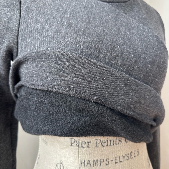 ALO yoga Soleil cropped turtleneck XS charcoal fleece - Picture 7 of 9